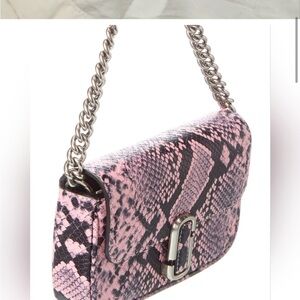 Marc Jacobs Pink and Black Snake Print Bag